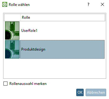 Rolle wählen