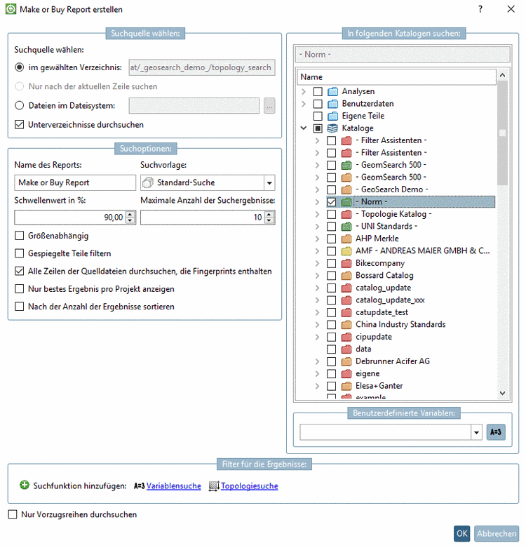 Beispiel Make or Buy Report