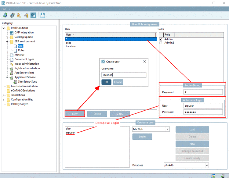 User, database management up to V12 SP5