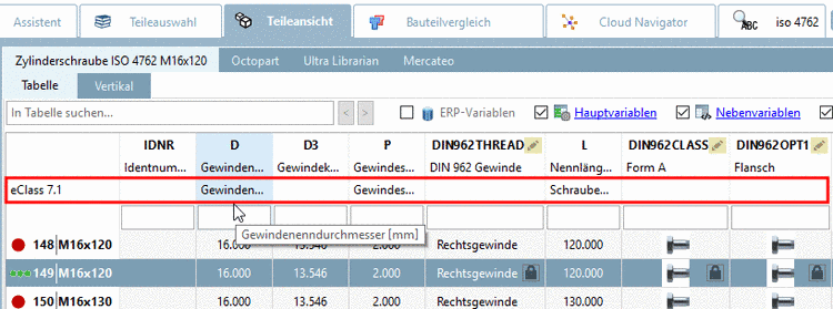 Klassenvariablen anzeigen
