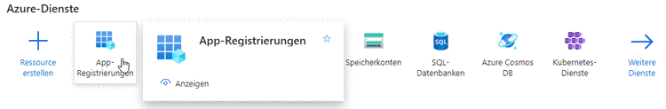 Microsoft Azure "App-Registrierungen"