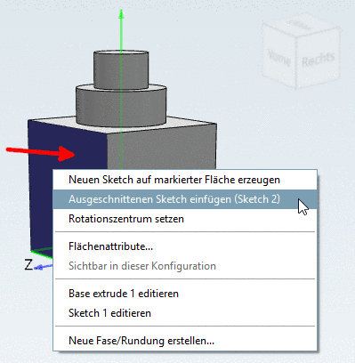 Ausgeschnittenen Sketch einfügen (Sketch ...)
