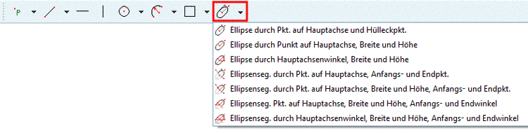 "Ellipsen" Toolbar