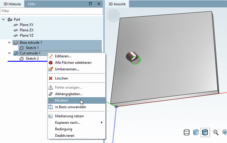 "Rechte" Registerseite