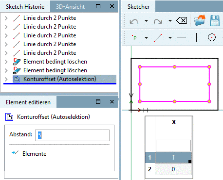 Dreiecklinie gelöscht