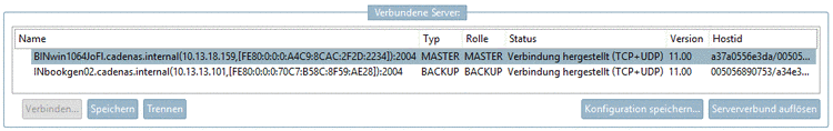 Verbundene Server