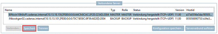 Verbundene Server