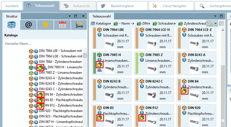 Icons in Verzeichnisbaum und "Symbole" Ansicht