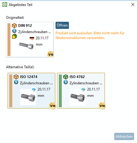 ALLOW_OLD = 1: Schaltfläche "Öffnen" Button sichtbar