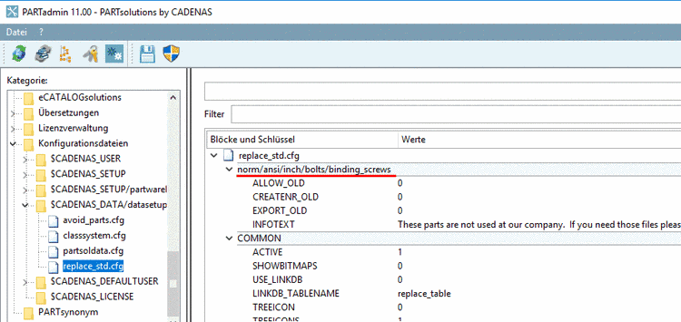 Beispiel: Einstellung auf Verzeichnisebene: ALLOW_OLD=0 + INFOTEXT