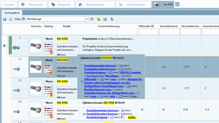 Zusammenfassung mit Beschreibungen