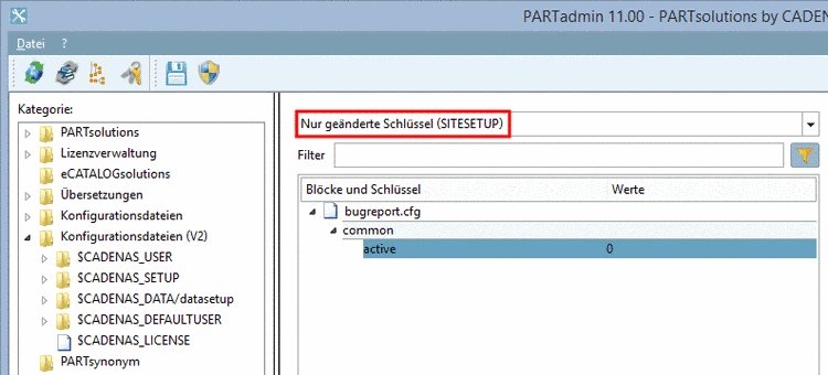 $CADENAS_SITESETUP aktiviert