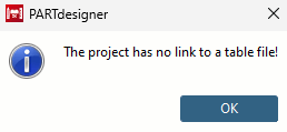 PARTdesigner Fehlermeldung 1
