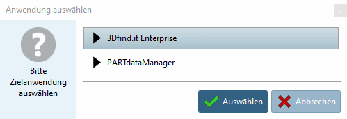 Bitte Zielanwendung auswählen [Please choose target application]