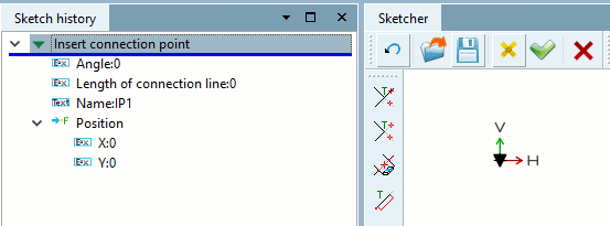 Sketch in Ebene Y-Z