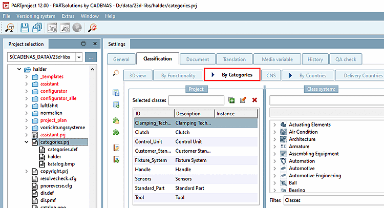 Klassifikation [Classification] -> By Categories