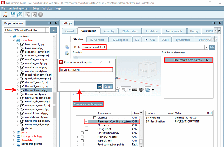 Anfügepunkt auswählen [Choose connection point] (für Baugruppe)
