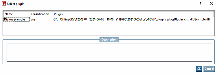 Plugin auswählen [Select plugin]