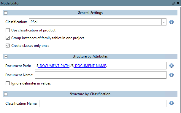 Strukturknoten [Structure Node] - Anpassung "Dokumentpfad [Document Path]"