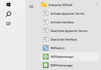 Windows Startmenü -> Verzeichnis "Enterprise 3Dfindit (Professional)"