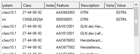 Klassenmerkmale befüllen