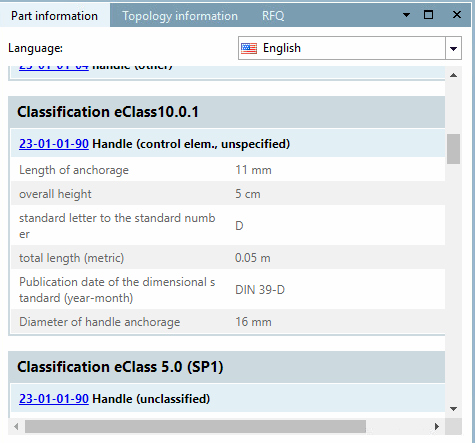PARTdataManager - Teileinformationen [Part information]