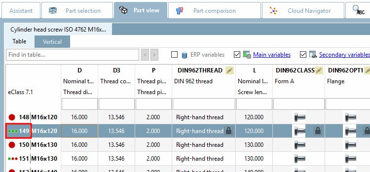 Bei ISO 4762 ist dies beispielsweise die Zeile 149.