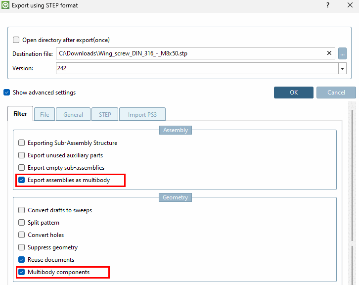 Export Dialog