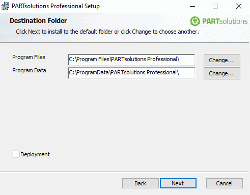 Destination Folder (1. Dialog)