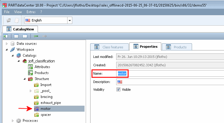 Klassennamen anpassen
