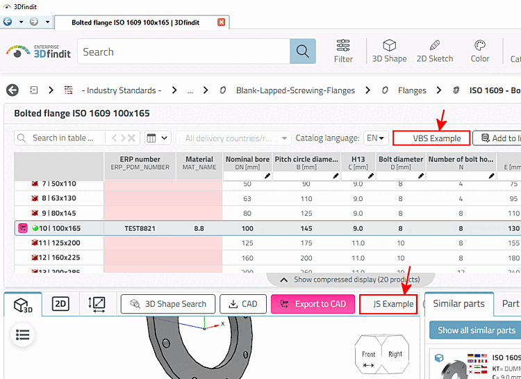 Beispielhaftes Ergebnis bei Verwendung obigen CodesButton "VBS-Example" Button "JS-Example"