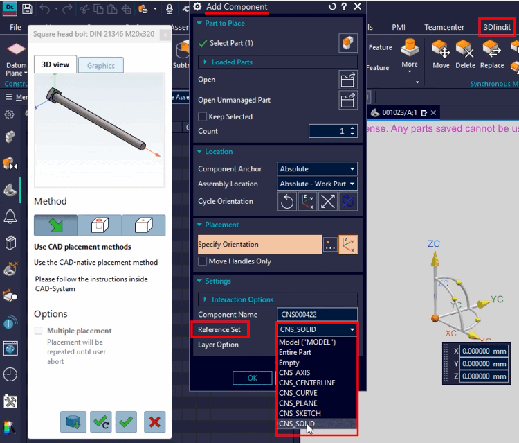 Reference Set "CNS_SOLID"