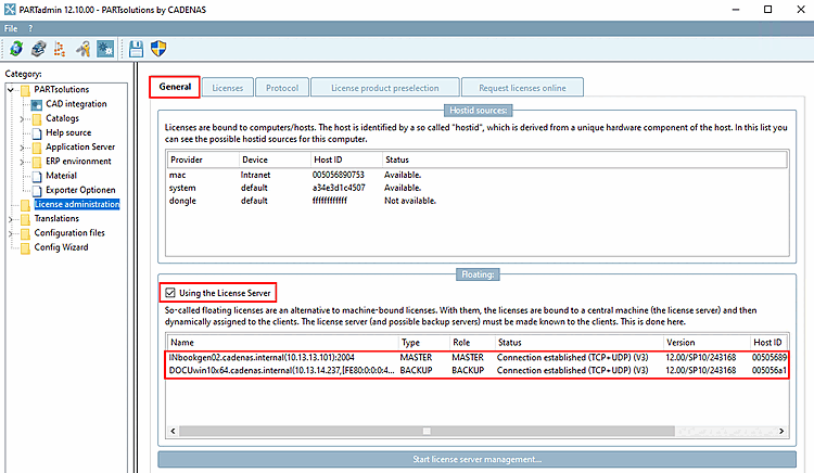 Lizenzserver verwenden [Using the License Server]