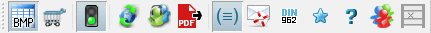 "IconOnly" beispielhaft anhand der "Standard" Toolbar