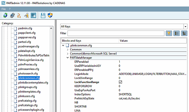 PARTadmin -> Schlüssel "LockFunctionRange"