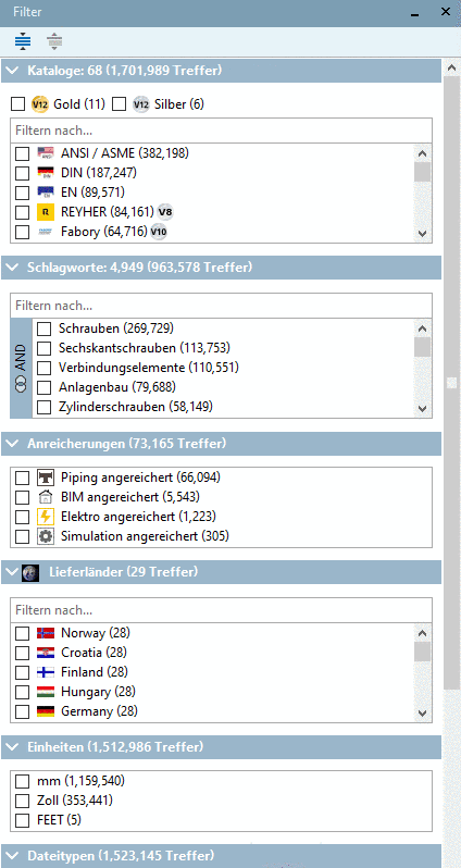 Facetten oberer Teil