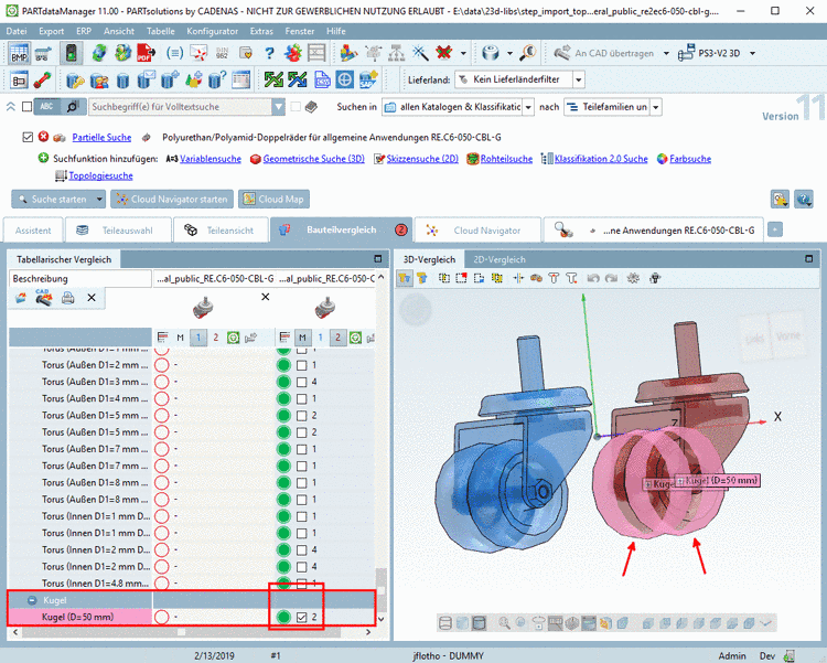 Beispiel: Kugel-Feature