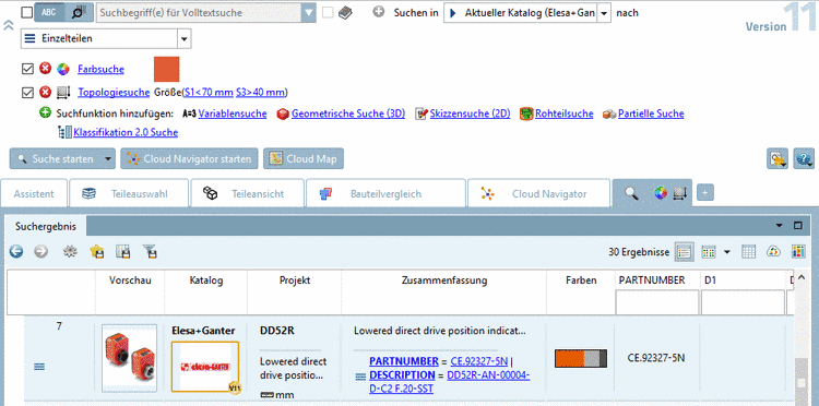 Farbsuche kombiniert mit Topologiesuche