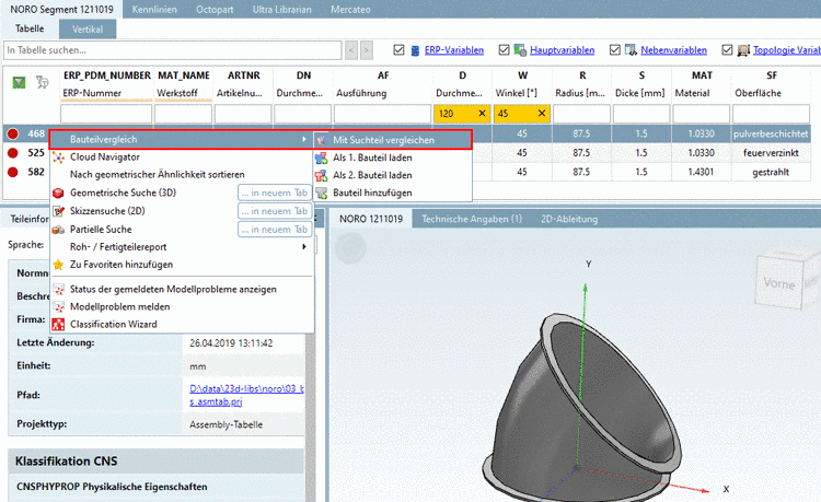Stücklistenattribut "Name" jetzt mit "Präfix"