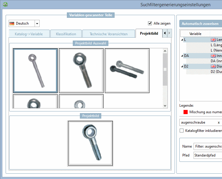 Beispiel: Die Darstellung ist "dunkelgrün".
