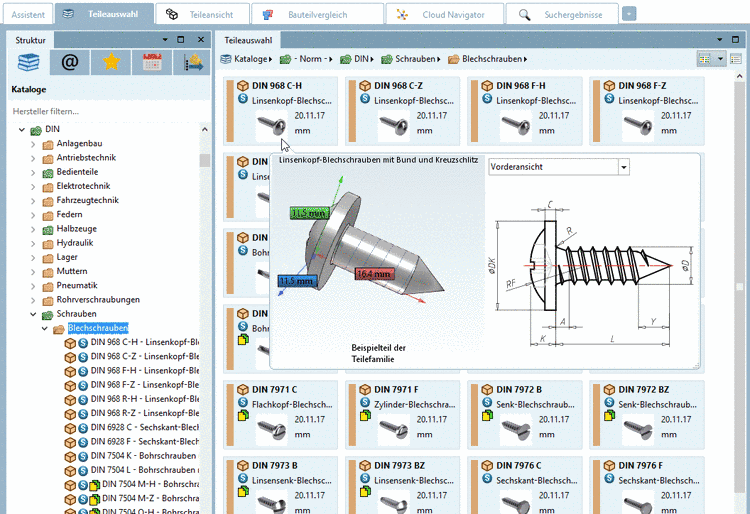 Beispiel: 3D Tooltip + Technische Angaben im Modus Symbole