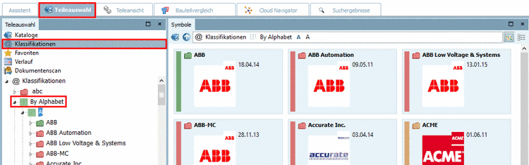 Klassifikation: By Alphabet