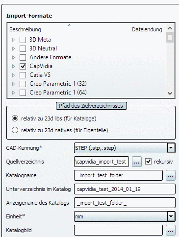 Importdialog in PARTadmin -> Kategorie Indexverwaltung -> Geometrie-Import -> Import-Formate -> CapVidia