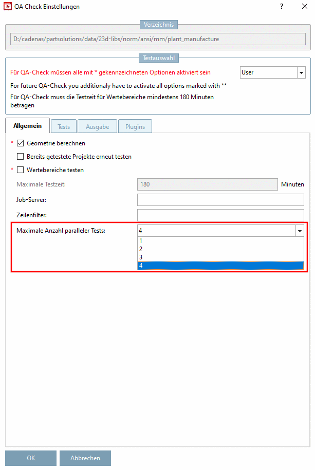 Beispiel: Toleranzgrenze unterschritten