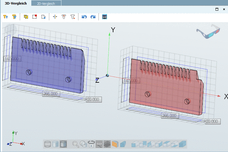 Bauteilvergleich -> 3D-Vergleich