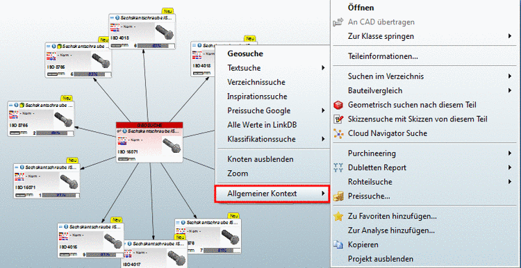 Indexbaum ungefiltert = Schaltfläche "Vorzugsreihen an/aus" deaktiviert