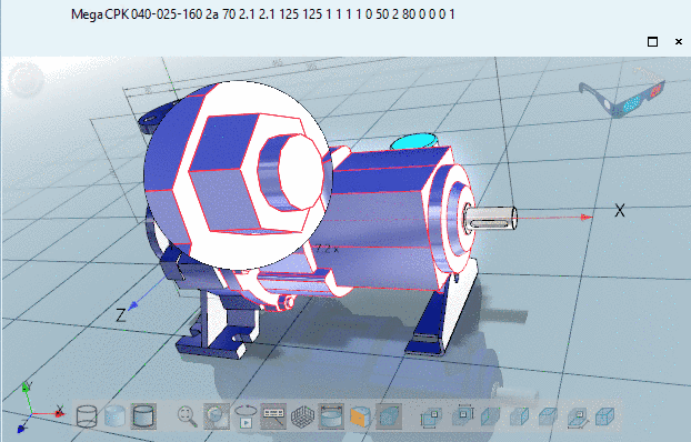 3D-Vorschau mit Vergrößerungsglas3D-VorschauTeilbereich vergrößern