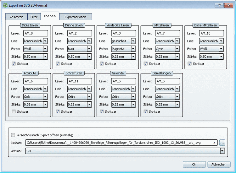 Registerseite "Ebenen" - SVG 2D