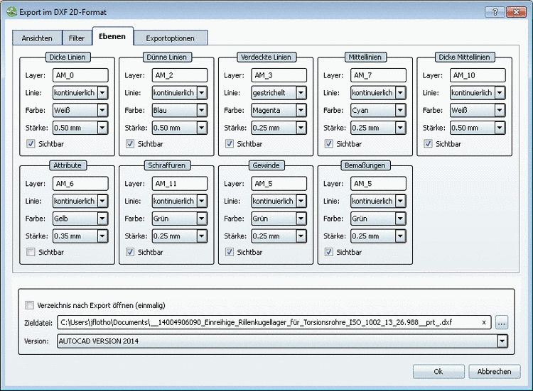 Registerseite "Ebenen"