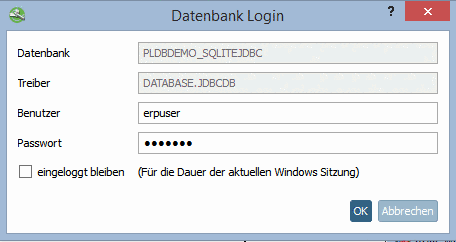 Datenbank Login...